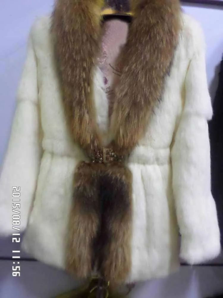 Linhaoshengyue мех енота воротник кроличий мех пальто