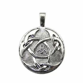 

WYSIWYG 2pcs 42x31mm Pendant Triquetra Knot Triquetra Amulet Charm Antique Silver Color Triquetra Symbols Pendants