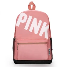 mochilas escolares летняя Праздничная пляжная сумка с буквенным принтом рюкзак на плечо на молнии розовая школьная сумка для девочек