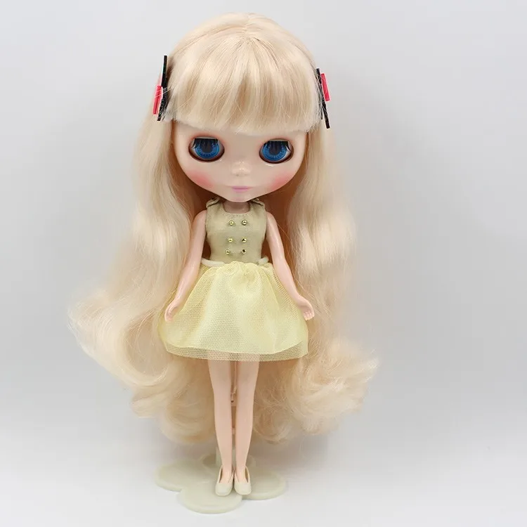 Free shipping Nude Blyth Doll Series No. BL3139/340 For Light Brown curly hair with bangs Factory Blyth