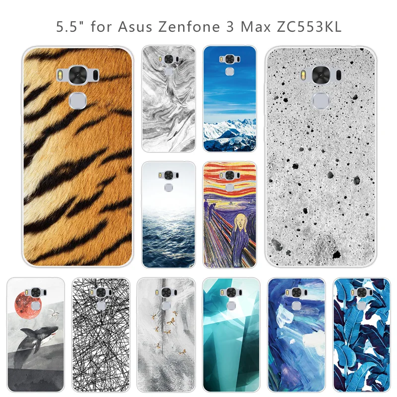 Чехол для Asus Zenfone 3 Max ZC553KL Landscape Case 5 дюймов прозрачный силиконовый мягкий ТПУ