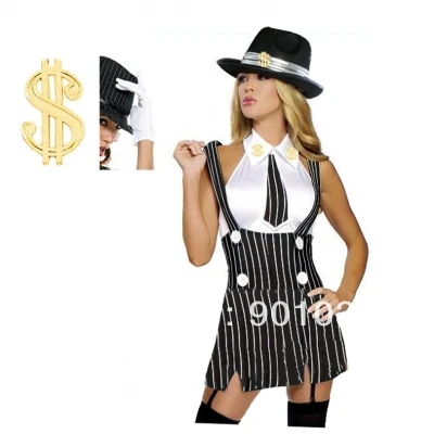 

FREE SHIPPINGbs ZY254 gangster costume 20s 50s 70s costume