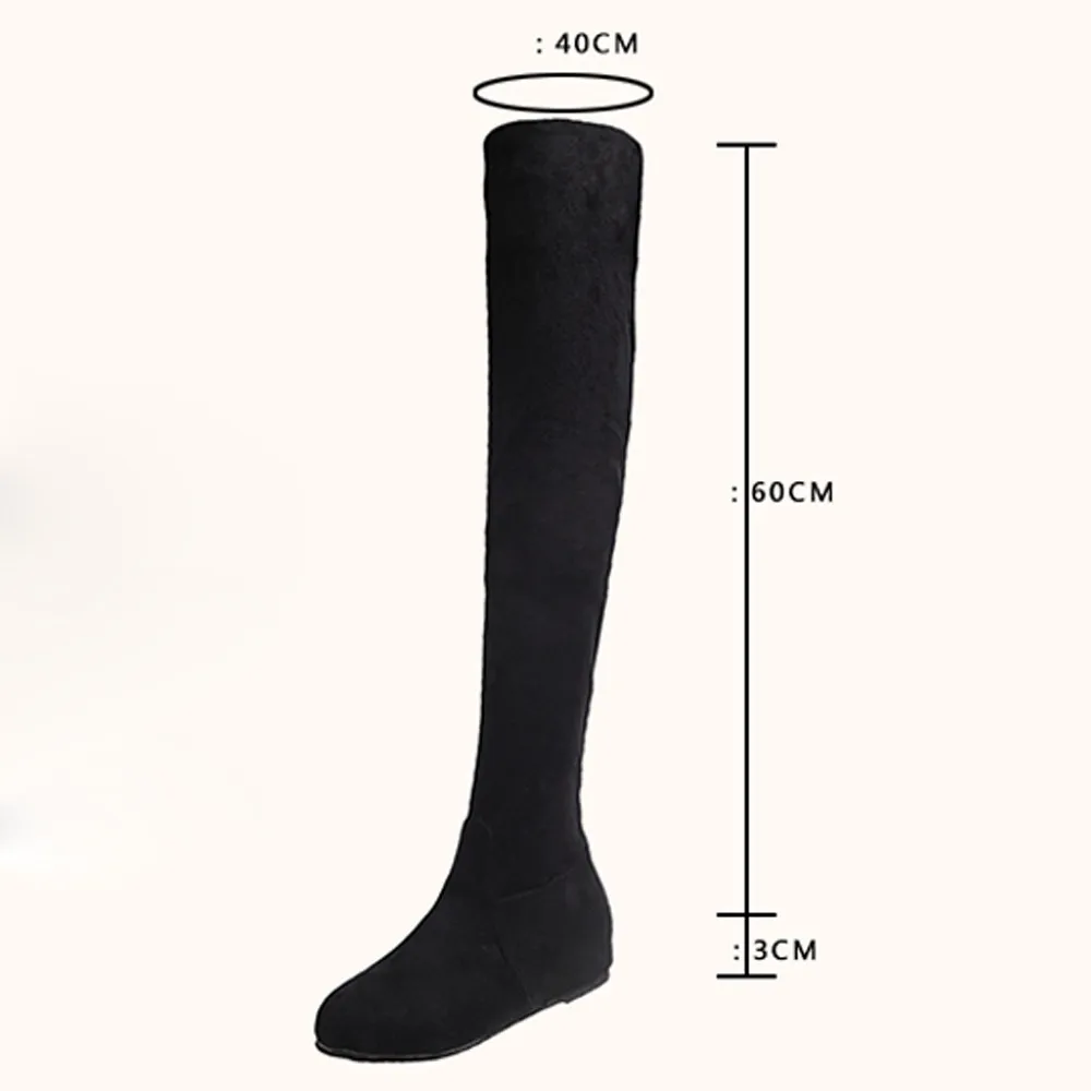 Женские зимние замшевые высокие сапоги без шнуровки с круглым носком; Сапоги выше колена; Ботинки martin; botines de mujer