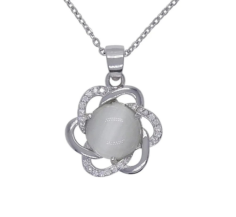 

Fashion Silver Opal Pendant Solid 925 Sterling Silver Pendant With Pink Opal Cubic Zirconia 5pcs/YH2011