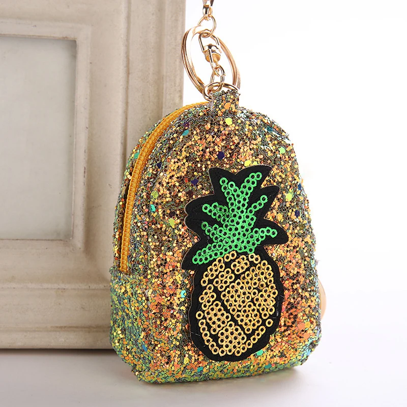 Design Sequin Keychain women money bags decoration girls ladies coin