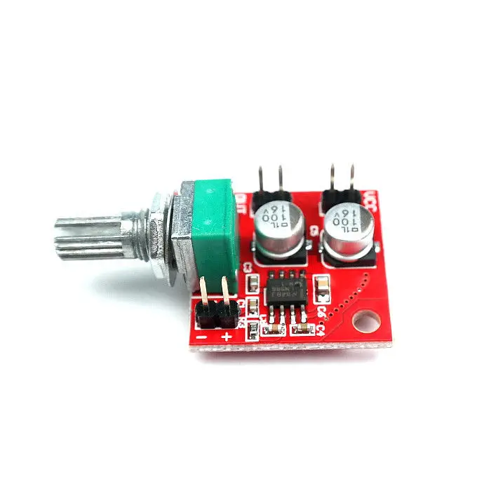 Dc 3.7v12v Lm386 Electret Microphone Power Amplifier Board Gain 200