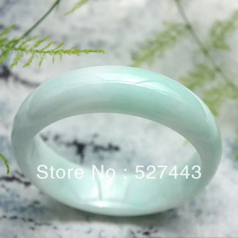 

Wholesale free shipping >>s1204 Diameter 57mm Grade A Bean Kind Natural Chinese Jade Bracelet Bangle