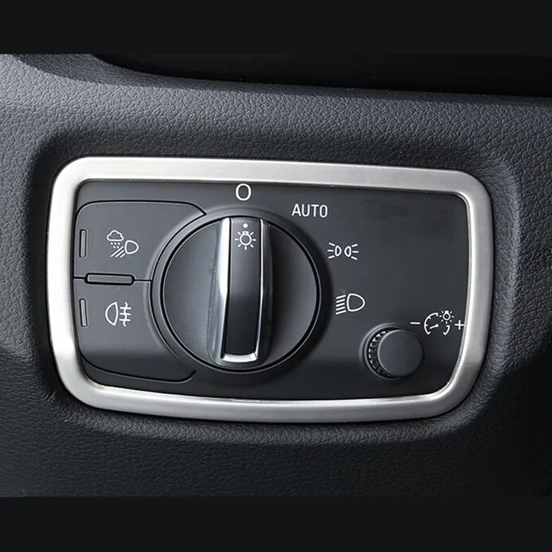 

Console Head Lamp Switch Button Frame Decoration Cover Trim Air Vent Stickers For Audi A3 8V 2013-2019 Interior Decals