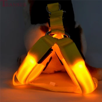 

FOR DROP SHIPPING LED Dog Pet Chest Straps Luminous Adjustable Safety Light Up Nylon Tag 80718