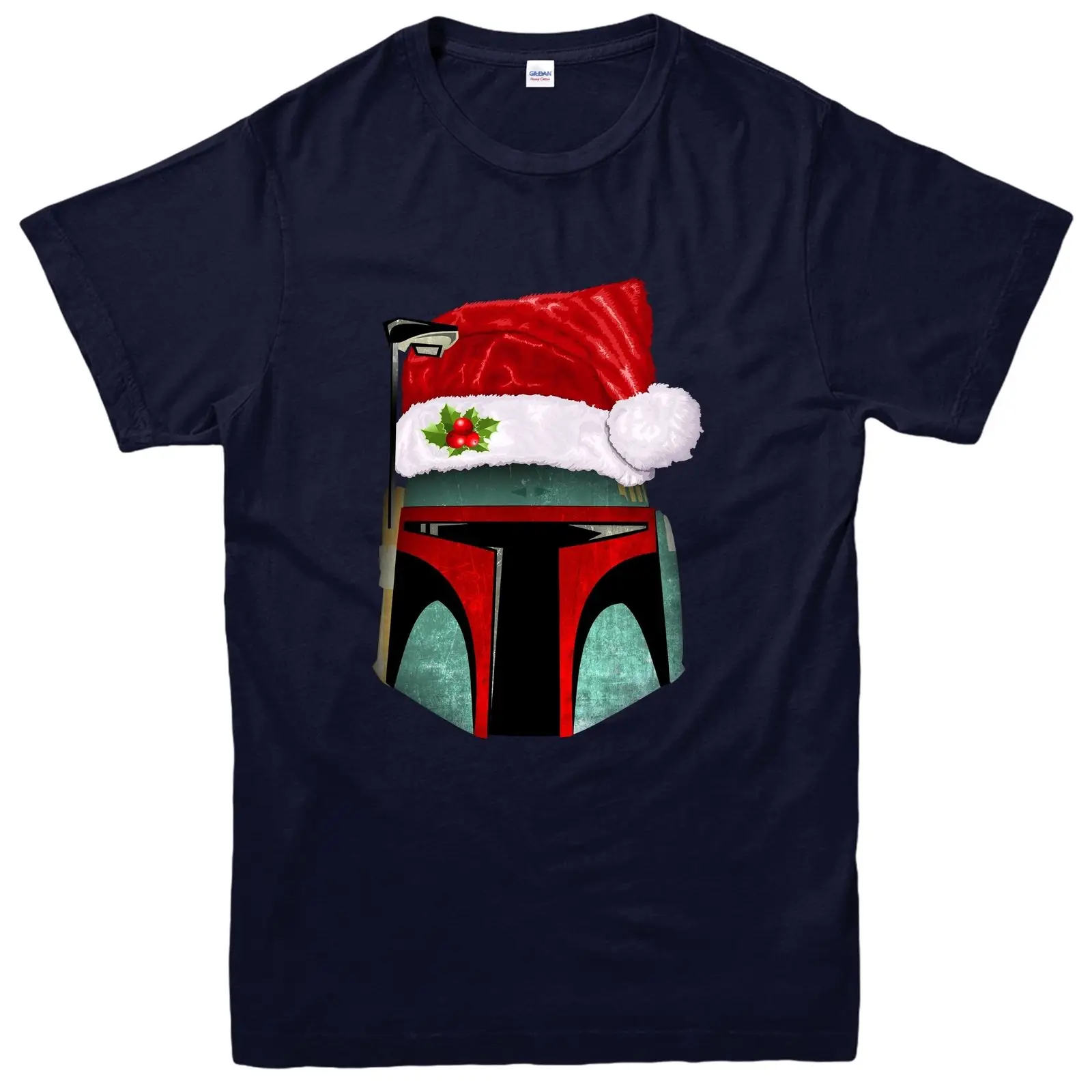 

Boba Fett Santa Xmas T-Shirt, Star Wars Inspired Christmas Tee Top Free shipping