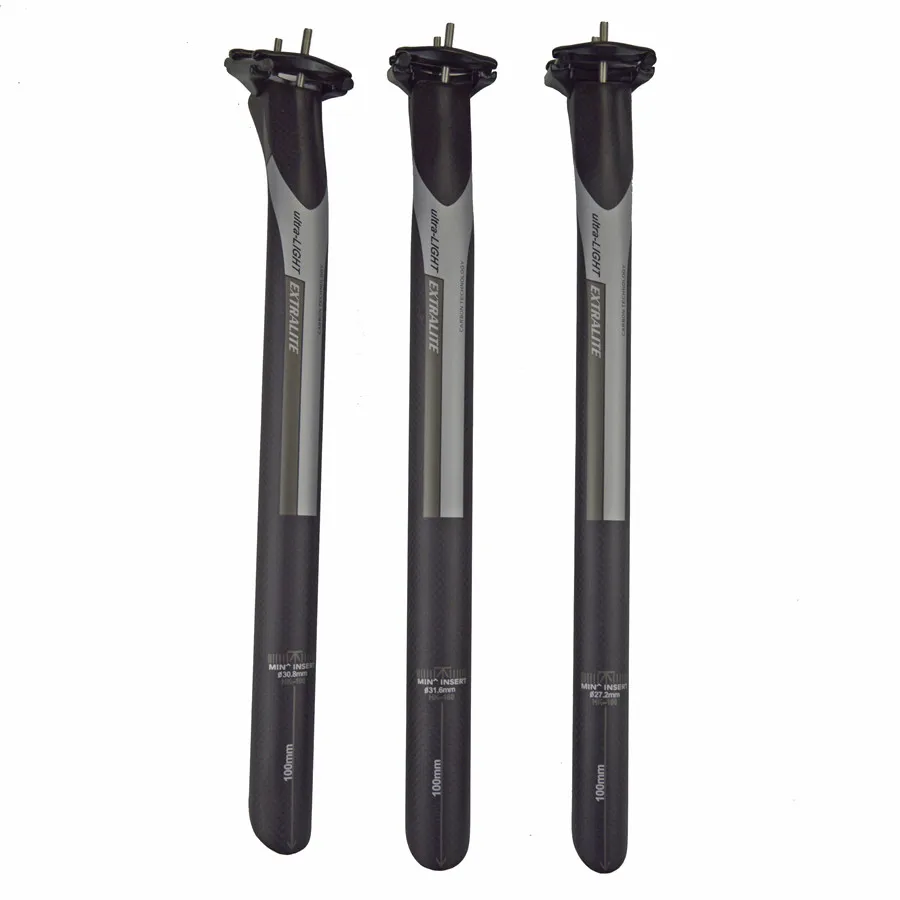Extralite الكربون الرياضة والترفيه الدراجات دراجة أجزاء دراجة seatpost مقعد آخر 3 كيلو ماتي 27.2/30/31.6 ملليمتر تعويض 25 ملليمتر