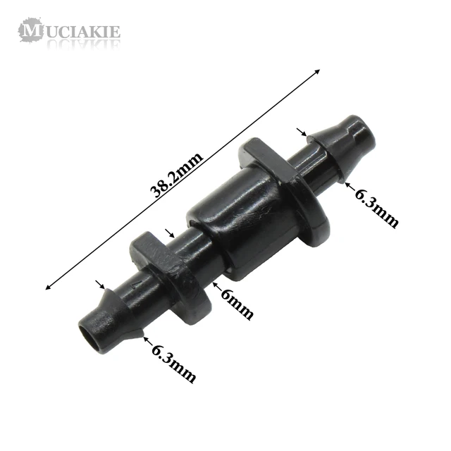 Muciakie 20Pcs Double 1/4 ' Barb Csatlakozók Micro Drip Öntözőszerelvények 2-Út Egyenlő Kapcsolási Adapter Ízület 4/7 Mm-Es Tömlőhöz - Image 2