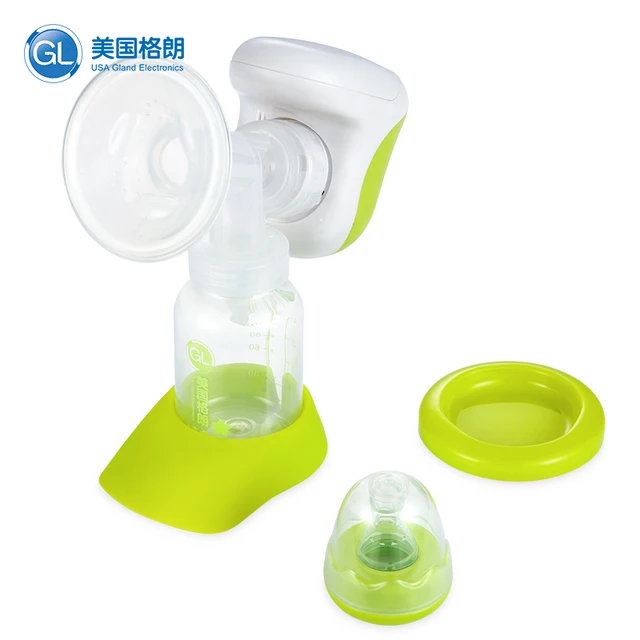 GL Portable Electric Breast Pump BPA Free Compact One-piece Design Breast Feeding Milk Suction Pump with EU Power Adaptor