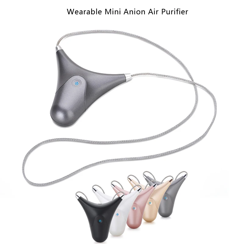 

USB Personal Mini Air Refresher Portable Wearable Mini Anion Air Purifier Ionizer Negative Ion Generator Necklace Air Cleaner