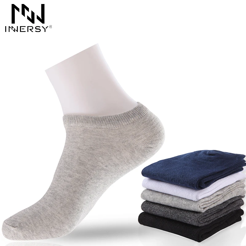 

Innersy Brand 5Pcs/lot Socks Thin Socks Short Deodorize Socks Cotton Boy's Socks Casual Wear Colorful Stocking Pattern Men