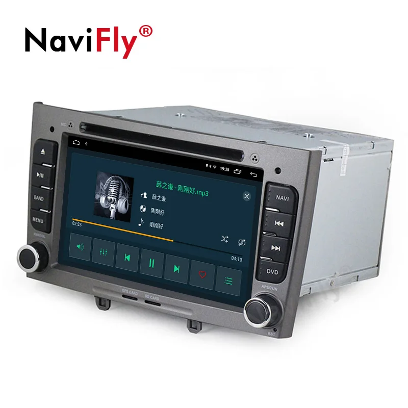 Best NaviFly 2 Din 2G+32G Android 9.1 car multimedia player for PEUGEOT 308 408  with gps navigation dvd radio wtereo player WIFI BT 5