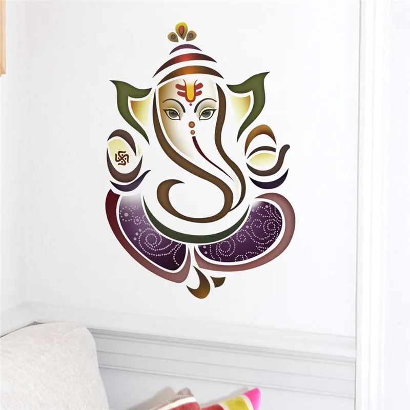 

Wall Decals Ganesh Elephant Yoga Studio Wall Stickers Home Decor Vinyl Sticker Bedroom Living room Decoration