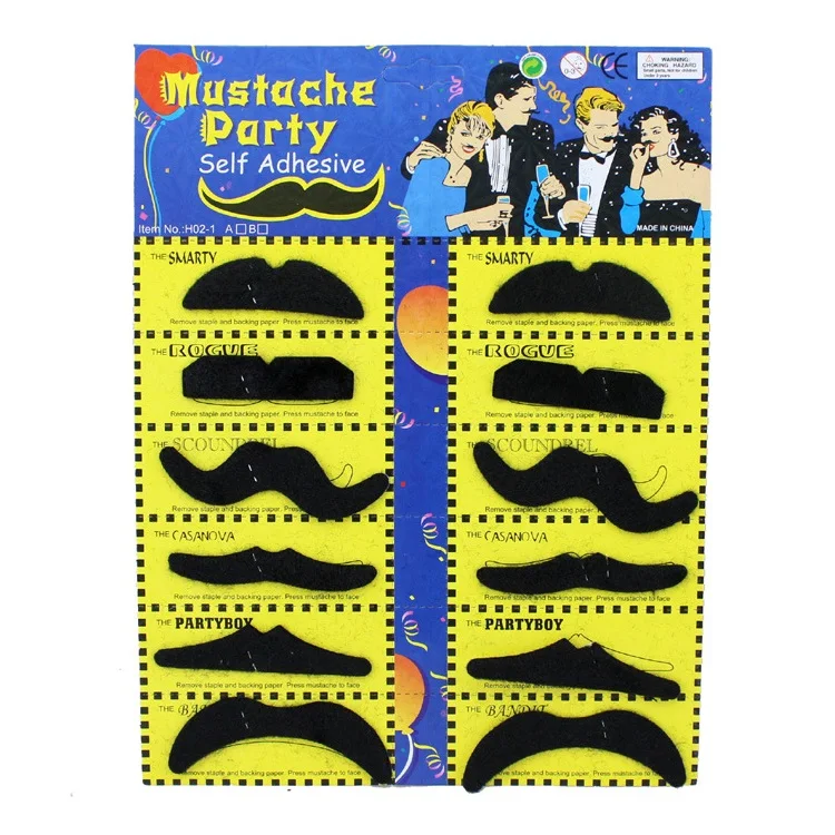 12 шт. различных форм забавные искусственные усы Выпускные вечерние свадебные украшения поддельные Mustach Photo Booth детские игрушки для развлечения