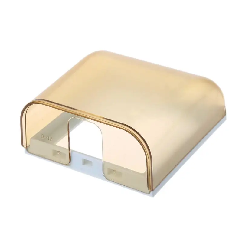 Универсальный 86 розетка настенного типа Водонепроницаемый панель обшивки Панель защитный чехол для переключателя 100x110 мм - Цвет: gold