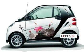 

LEFT SIDE Car Stickers Chinese Ink Painting Car Styling Cover Protection Film Car Camouflage Decals No Color Fading Durable