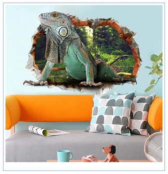 

Stereoscopic effect wall sticker, Lizard, Environmental friendly PVC material, Item No. XH-lizard