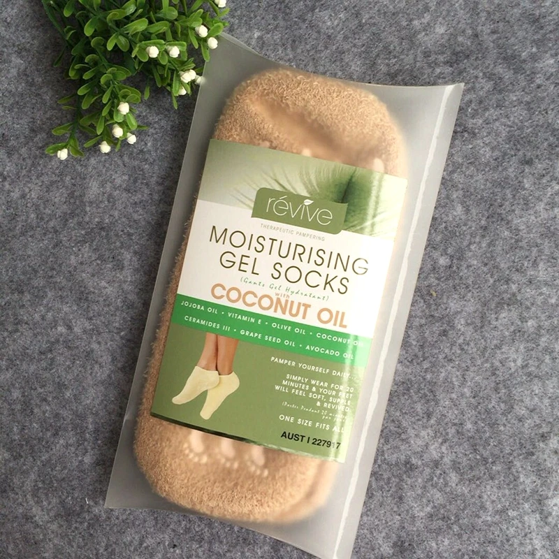 Genuine Australia Moisturizing Gel Socks with Coconut Oil Foot Care