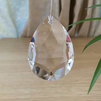 

10 units 63mm Faceted Crystal Ball Prisms Chandelier Parts Rudbud Shape Wedding Pendant Suncatcher Hanging Drop Ornaments