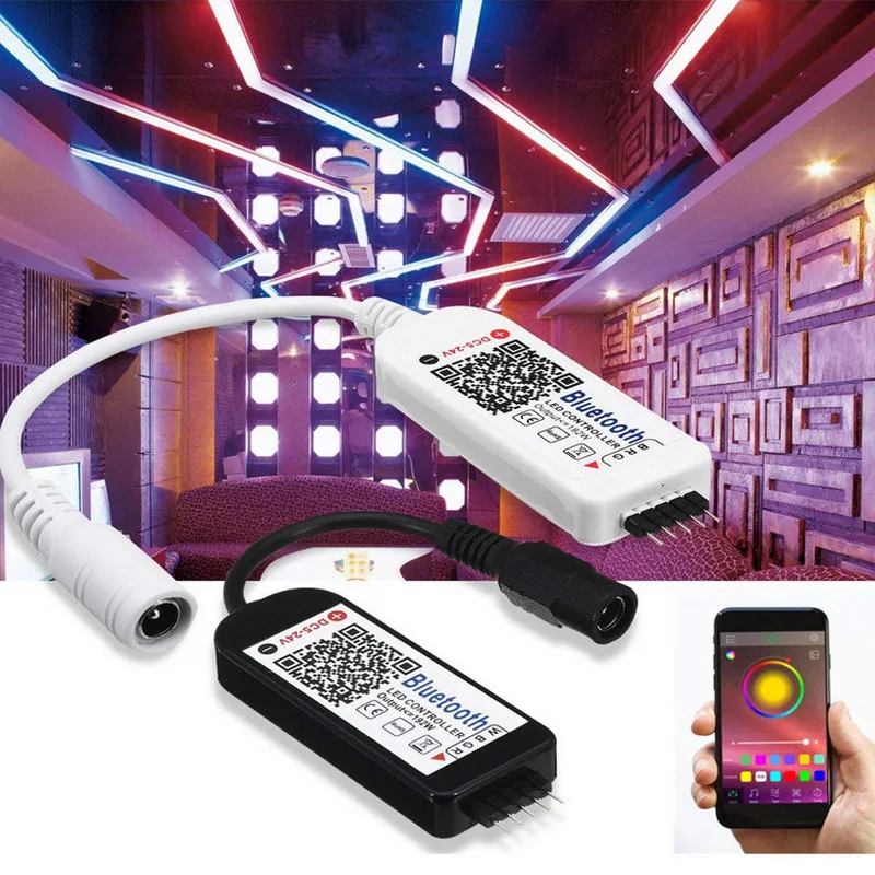 DOZZLOR 1 шт. DC 5 в 24 В Мини Bluetooth/Светодиодная лампа RGBW струнный контроллер красочное