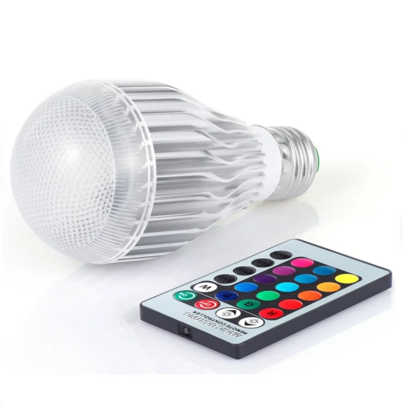 RGB LED Lamp 20W 85-265V E27 LED RGB Bulb Light 110V 120V 220V Led Soptlight Remote Control 16 Colors Changeable Lamparas