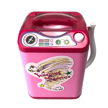 

Mini Simulation Children Play Pretend Toy Electric Cute Cosmetic Powder Puff Washing Machine Makeup Brushes Cleaner Washer Tool