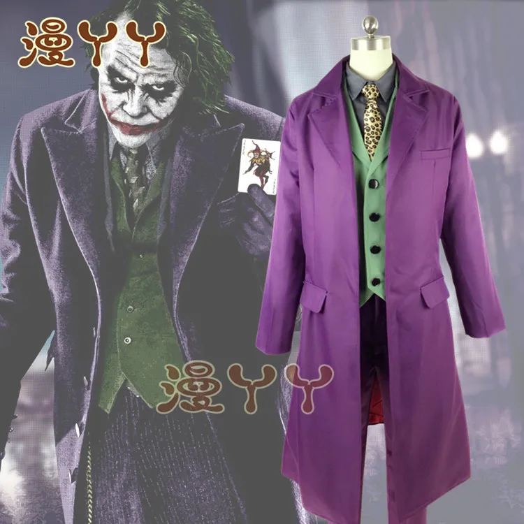 Batman DC Comic Dark Knight Joker cosplay Costume Batman Joker Suit Outfits Halloween Cosplay Costu