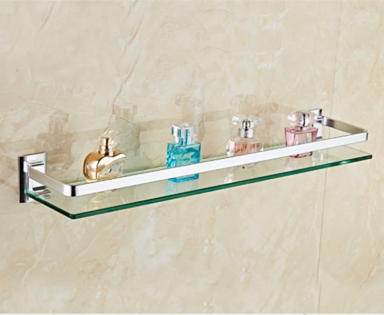 28/38/48/58cm square glass bathroom shelf 8mm thicknessBathroom