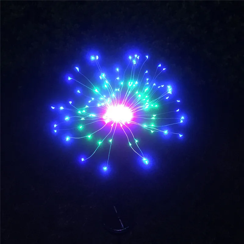 90LED Солнечная энергия Сад свет Рождественские огни Открытый Фейерверк LED Газон
