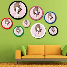 Простая круглая фоторамка из массива дерева, Современная подвесная фоторамка, сделай сам, европейский стиль, настенная фоторамка, украшение для дома