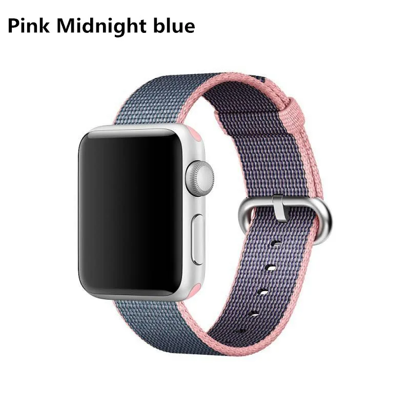 Нейлоновый ремешок для Apple Watch 42 мм 44 мм iWatch 38 мм 40 мм тканевый нейлоновый wacthband ремень браслет Apple watch 4 3 2 1 - Цвет ремешка: 3