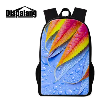 

Dispalang Children School Backpack For Teenagers Leaves Printed Women School Bags Kids Bookbags For Students Women Back Pack