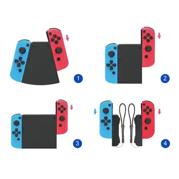 

Nintend Switch 5-in-1 Connector Pack Left & Right ABS Hand Grip Handle Holder Stand for Nintendo Switch NS Joy-Con Controller