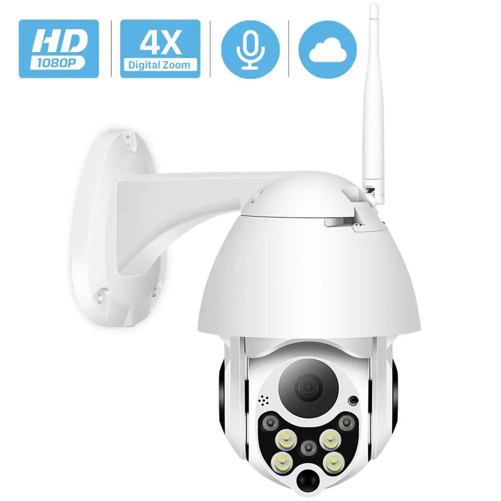 

1080P 2MP Wireless IP Camera Wifi Speed Dome PTZ Outdoor IP66 Onvif Two Way Audio IR CCTV Security Surveillance Camara exterior