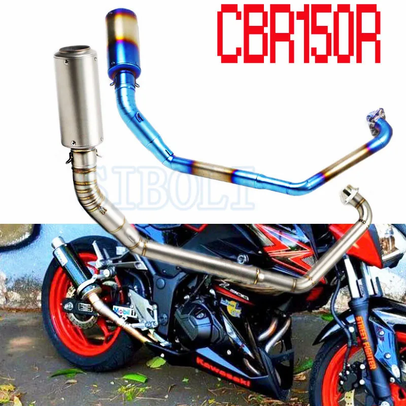 Для HONDA CBR побег на мотоцикле Moto выхлоп полный Системы трубы глушитель выхлопных газов для Honda CBR150R AK214