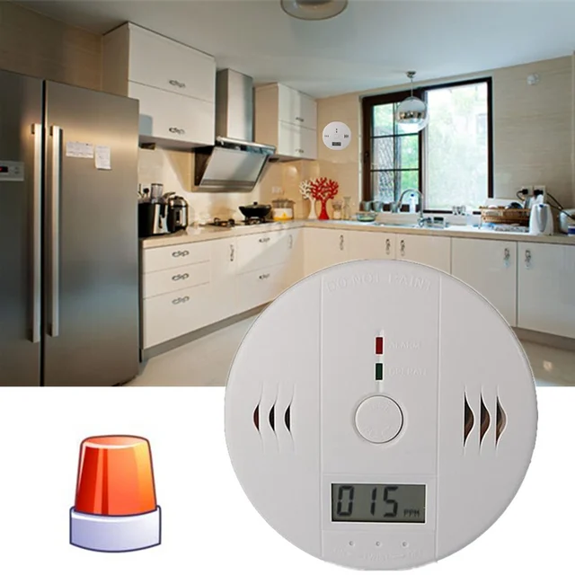 Home Safety CO Carbon Monoxide Poisoning Smoke Gas Sensor Warning Alarm Detector Kitchen
