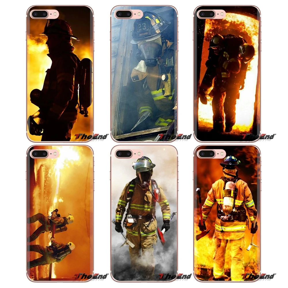 

For Xiaomi Redmi 4A S2 Note 3 3S 4 4X 5 Plus 6 7 6A Pro Pocophone F1 Silicone Skin Cover Firefighter Heroes Fireman Fleece Panel
