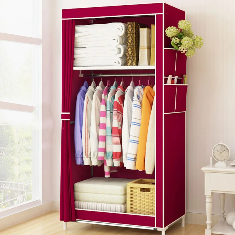 Minimalist Cloth Wardrobe Student Dormitory Single Small Fabric Wardrobe Folding Clothing Storage Cabinet Home Furniture Closet Minimalist Cloth Wardrobe Student Dormitory Single Small Fabric Wardrobe Folding Clothing Storage Cabinet Home Furniture Closet