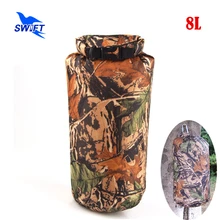 8L камуфляж Сверхлегкий нейлон водонепроницаемый плавательный мешок Подводное плавание дайвинг рафтинг Дрифтинг хранение сухой бассейн вещи мешок