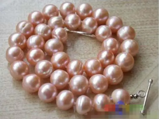 

Hot sale new Style >>>>>17" 12MM PINK ROUND FRESHWATER PEARL NECKLACE