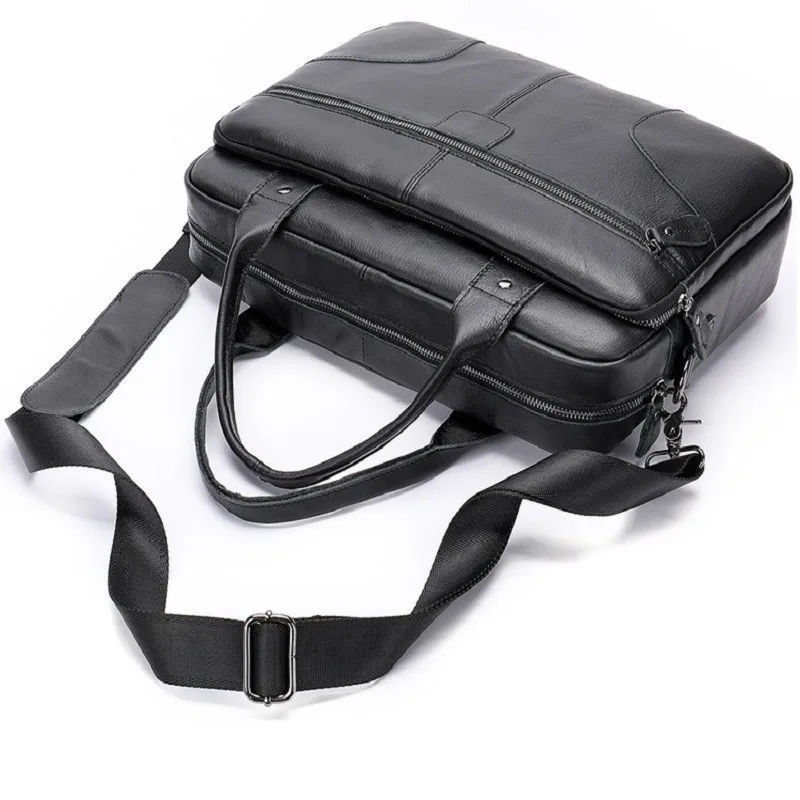 

Business Tote For Document Office Portable Laptop Shoulder Bag For Man Men's Briefcase Bag Men's Genuine Leather Laptop Bag