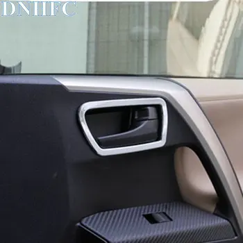 

DNHFC Interior door bowl interior decoration box handle circle is special for Toyota RAV4 2014-2015