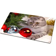 Горячий GCZW-Рождественский Кот Добро пожаловать коврик тряпичный ковер игрушка принт спальня ванная комната нескользящий ковер, красный+ зеленый+ серый# C893