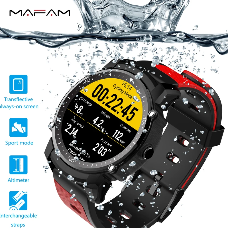 

LYKRY FS08 Bluetooth Smart Watch Waterproof IP68 GPS Sports Fitness Tracker Stopwatch Heart Rate Monitor Wristwatch Smart Watch
