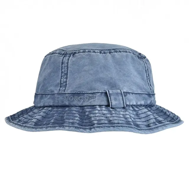 VOBOOM Bucket Hats Men Women Washed Cotton Wide Brim Panama Spring