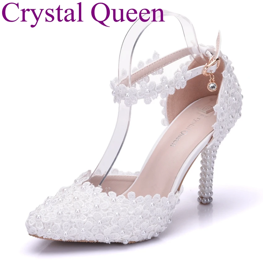 floral lace heels